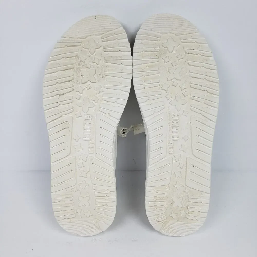 Hey Dude Wendy Womens Size 8 Silk Moon White Slip On Casual Loafer Shoes